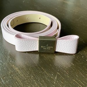 Kate spade wrap it up gold monogram bow belt. NWOT t pink‎ retail 108
